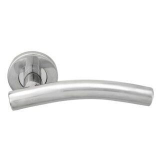 Eurospec CSL1193BSS Curved Lever On Sprung Rose (LEAD TIME: 2-3 DAYS)