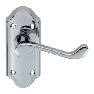 Carlisle Brass DL16CP Ashtead Lever On Short Latch Backplate (LEAD TIME: 2-3 DAYS)