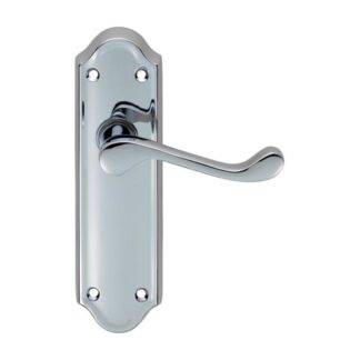 Carlisle Brass DL18CP Ashtead Lever On Latch Backplate (LEAD TIME: 2-3 DAYS)