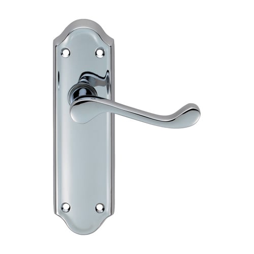 Carlisle Brass DL18CP Ashtead Lever On Latch Backplate (LEAD TIME: 2-3 DAYS)