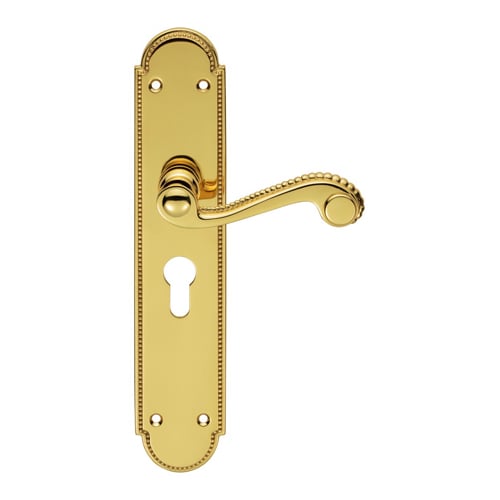 Carlisle Brass DL271Y Chesham Lever On Euro Lock Long Backplate (LEAD TIME: 2-3 DAYS)