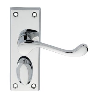 Carlisle Brass DL55WCCP Victorian Scroll Lever On Short Privacy Backplate (LEAD TIME: 2-3 DAYS)