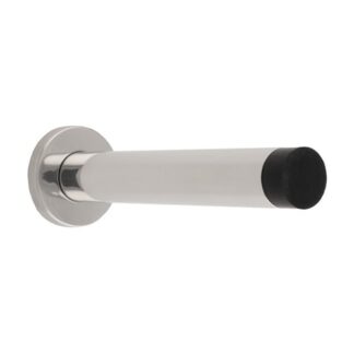 Eurospec DSW1019BSS 150 x 22mm Wall Mounted Doorstop On Rose Concealed Fix - Polished Stainless Steel (LEAD TIME: 2-3 DAYS)