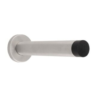 Eurospec DSW1019SSS 150 x 22mm Wall Mounted Doorstop On Rose Concealed Fix - Satin Stainless Steel 150mm (LEAD TIME: 2-3 DAYS)