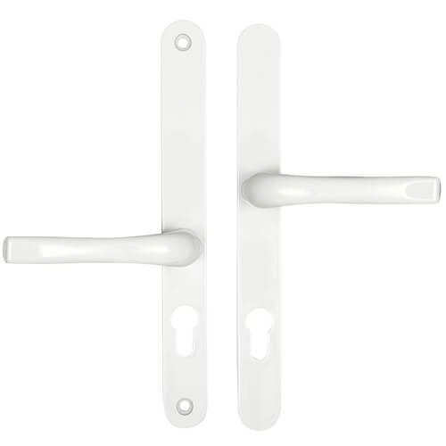 Easyfit Lever Offset Lever UPVC Multipoint Door Handles - 48mm/87mm PZ  Unsprung 240mm Screw Centres