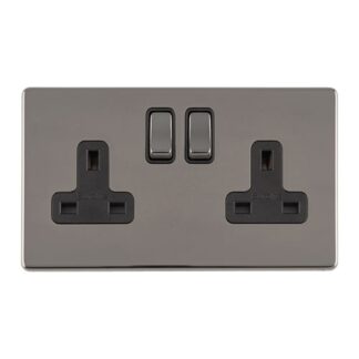 Eurolite ECBN2SOB 2 GANG 13AMP DP SWITCHED SOCKET (LEAD TIME: 2-3 DAYS)