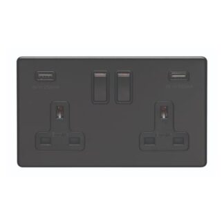 Eurolite ECMB2USBB 2 Gang USB Socket (LEAD TIME: 2-3 DAYS)
