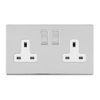 Eurolite ECPC2SOW 2 GANG 13AMP DP SWITCHED SOCKET (LEAD TIME: 2-3 DAYS)