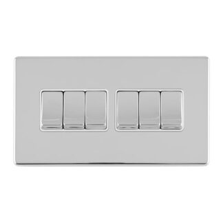 Eurolite ECPC6SWW 6 GANG 10AMP 2WAY SWITCH (LEAD TIME: 2-3 DAYS)