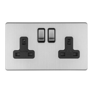 Eurolite ECSS2SOB 2-Gang 13Amp DP Switched Socket (LEAD TIME: 2-3 DAYS)