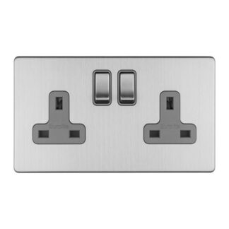 Eurolite ECSS2SOG 2-Gang 13Amp DP Switched Socket (LEAD TIME: 2-3 DAYS)