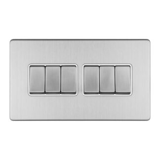 Eurolite ECSS6SWW 8-Gang 10Amp 2-Way Switch (LEAD TIME: 2-3 DAYS)