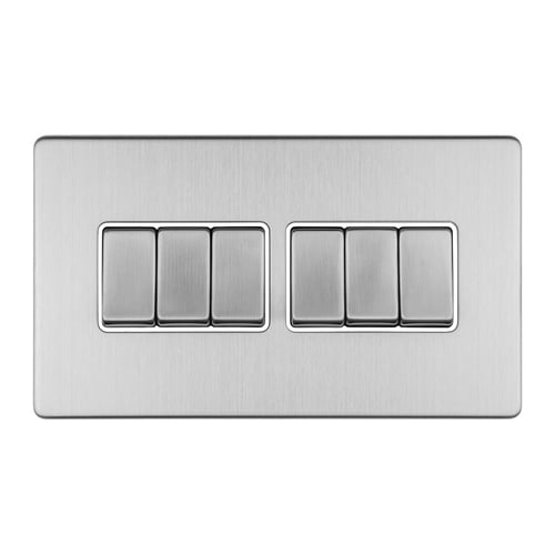 Eurolite ECSS6SWW 8-Gang 10Amp 2-Way Switch (LEAD TIME: 2-3 DAYS)