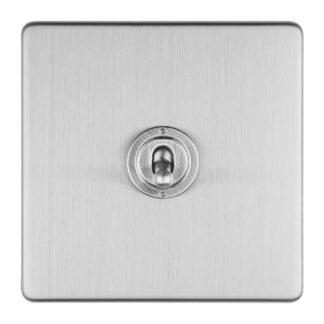Eurolite ECSST1SW 1-Gang 10Amp 2-Way Toggle Switch Satin Stainless Plate (LEAD TIME: 2-3 DAYS)