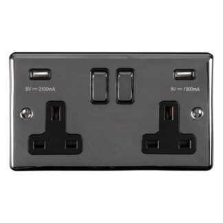 Eurolite EN2USBBNB 2-Gang USB Socket (LEAD TIME: 2-3 DAYS)