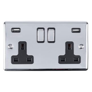 Eurolite EN2USBPCB 2-Gang USB Socket (LEAD TIME: 2-3 DAYS)