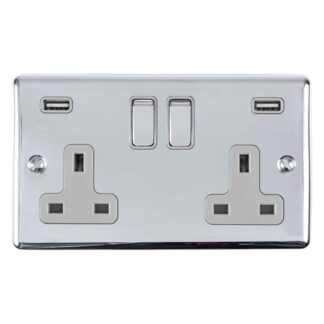 Eurolite EN2USBPCG 2-Gang USB Socket (LEAD TIME: 2-3 DAYS)