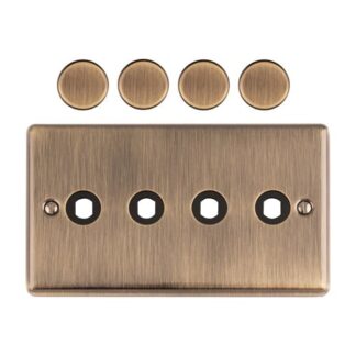 Eurolite EN4DIMABB Dimmer Switch Plate - Antique Brass 4-Gang (LEAD TIME: 2-3 DAYS)