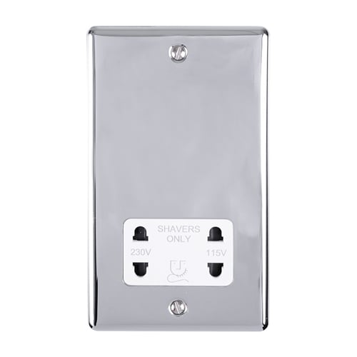 Eurolite ENSHSPCW Shaver Socket (LEAD TIME: 2-3 DAYS)