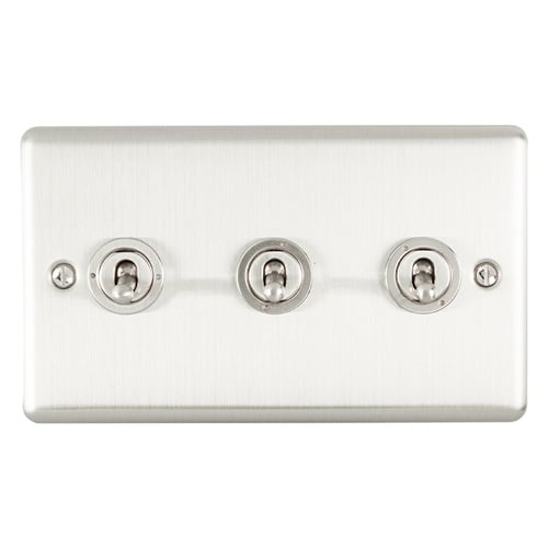 Eurolite ENT3SWSS 3-Gang Toggle Switch (LEAD TIME: 2-3 DAYS)