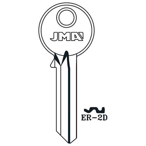 JMA ER-2D Era 6 Pin Cylinder Key Blank - Image 3