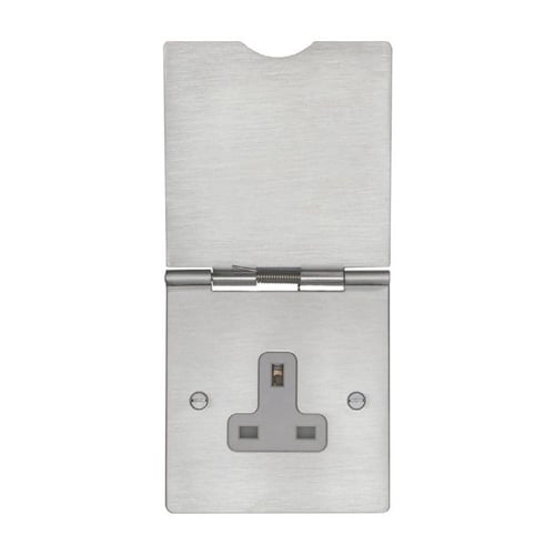 Eurolite FS4030SS Utility 1-Gang Floor Socket - Grey (LEAD TIME: 2-3 DAYS)
