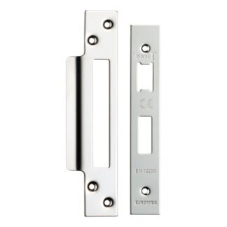 Eurospec FSF5004BSS Easi-T Forend Strike and Fixing Pack - Bright Stainless Steel Square Forend (LEAD TIME: 2-3 DAYS)