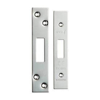 Eurospec FSF5007BSS Easi-T Forend Strikes & Fixing Pack Deadlocks - Bright Stainless Steel Square Forend (LEAD TIME: 2-3 DAYS)
