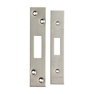 Eurospec FSF5007SSS Easi-T Forend Strikes & Fixing Pack Deadlocks - Satin Stainless Steel Square Forend (LEAD TIME: 2-3 DAYS)