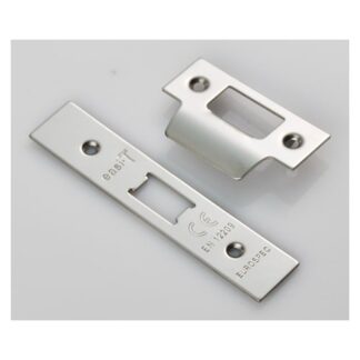 Eurospec FSF5008BSS Forend Strike & Fixing Pack To Suit Flat Latch FLL5030 - Bright Stainless Steel Square Forend (LEAD TIME: 2-3 DAYS)