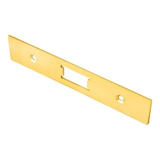 Eurospec FSF5008PVD Forend Strike & Fixing Pack To Suit Flat Latch FLL5030 - PVD Square Forend (LEAD TIME: 2-3 DAYS)
