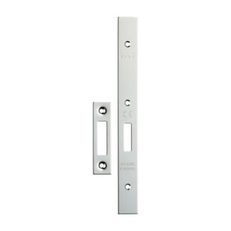 Eurospec FSF5015BSS Forend Strike & Fixing Pack To Suit Din Euro Deadlock - Bright Stainless Steel Square Forend (LEAD TIME: 2-3 DAYS)