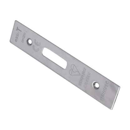 Eurospec FSF5019SSS Easi-T Forend Strike & Fixing Pack To Suit Euro Profile BS Cylinder Deadlock - Satin Stainless Steel Square Forend (LEAD TIME: 2-3 DAYS)