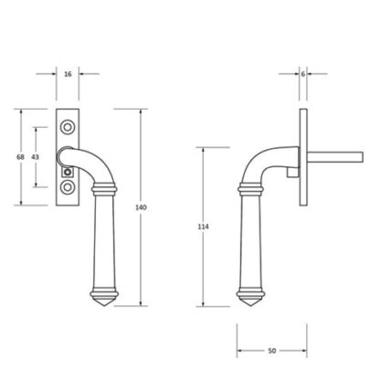 From the Anvil Regency Offset Non-Locking Espag Window Handles (LEAD TIME: 2-3 DAYS) - Image 27