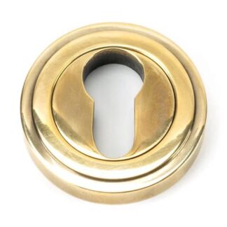 From The Anvil Round Euro Escutcheon - Art Deco (LEAD TIME: 2-3 DAYS)