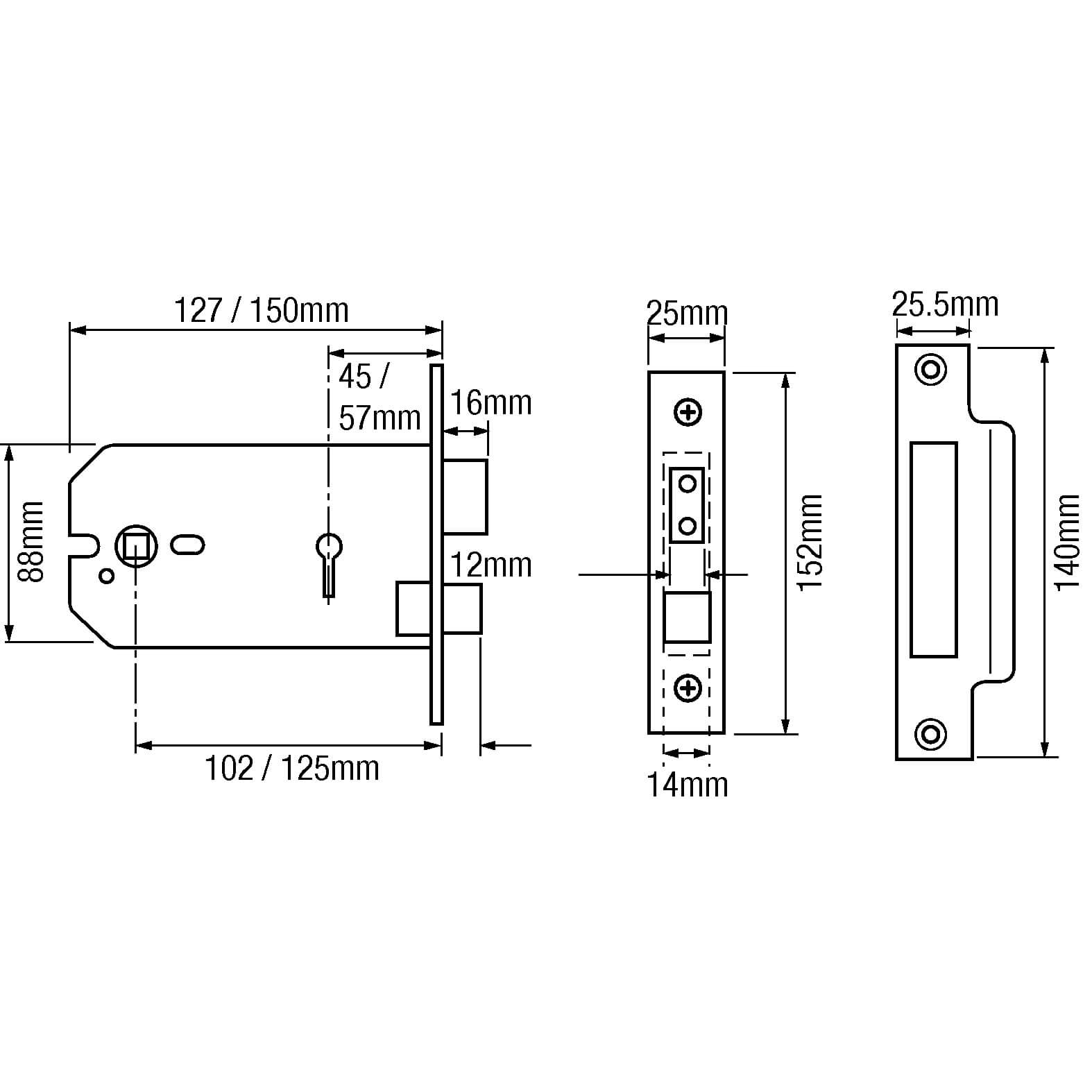 Imperial G5011/G5012 Horizontal Non British Standard 5 Lever Mortice Sashlock - Image 14