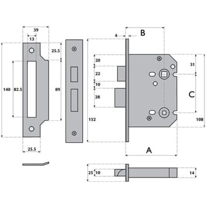 Imperial Locks G8020 Bathroom Mortice Lock - Image 4