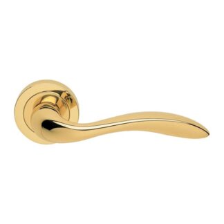 Manital GI5 Giava Lever On Round Rose - Polished Brass (LEAD TIME: 2-3 DAYS)