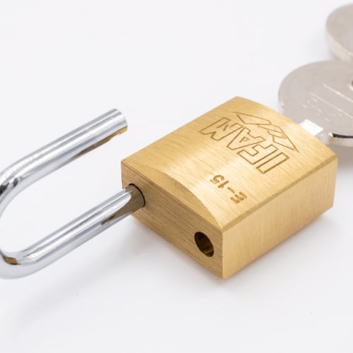 Ifam E Series 15mm Open Shackle Brass Padlock - Image 4