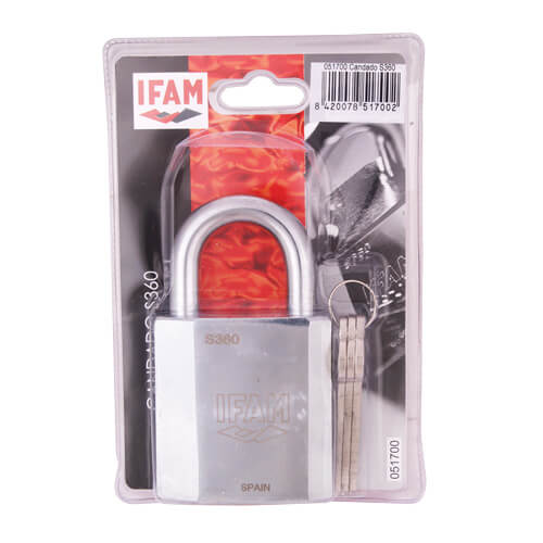 Ifam S360 60mm CEN4 High Security Open Shackle Padlock - Image 2