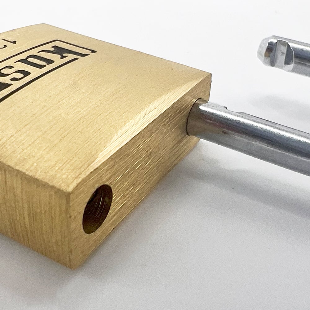 Kasp 125 Series 30mm Open Shackle Brass Padlock - Image 7