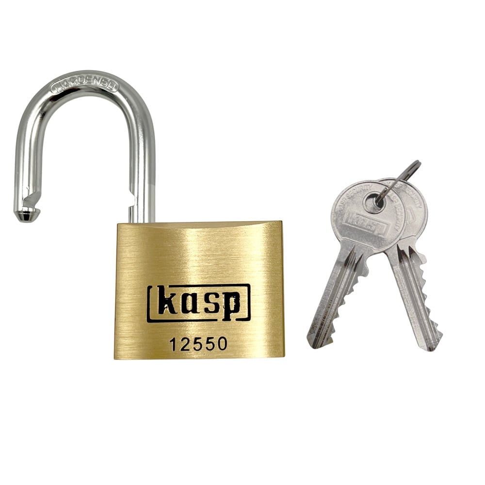 Kasp 125 series 50mm Open Shackle Brass Padlock - Image 2