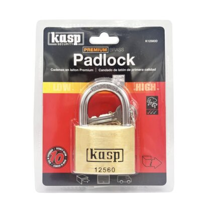 Kasp 125 series 60mm Open Shackle Brass padlock - Image 5