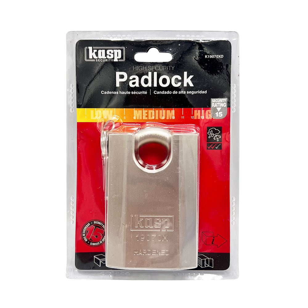 Kasp 190 70mm Closed Shackle High Security Padlock - Image 3