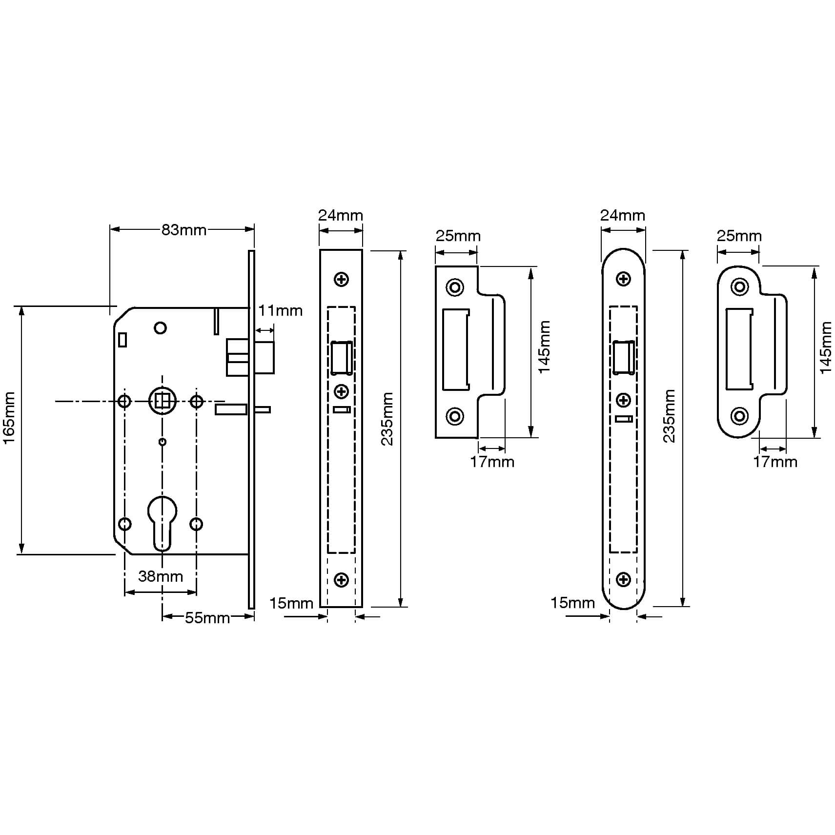 Union L2C25 Euro Deadlocking Mortice Nightlatch - Image 2