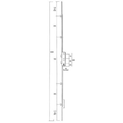 Lockmaster Latch Deadbolt 4 Rollers Lift Lever or Double Spindle Multipoint Door Lock - Image 2