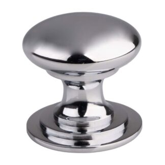 Carlisle Brass M47DCP Victorian Cupboard Knob 42mm - Polished Chrome (LEAD TIME: 2-3 DAYS)