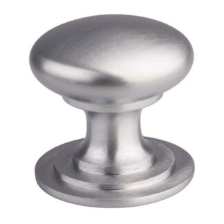 Carlisle Brass M47DSC Victorian Cupboard Knob 42mm - Satin Chrome (LEAD TIME: 2-3 DAYS)