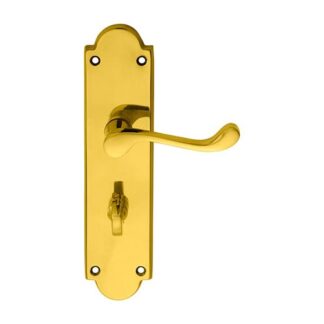 Carlisle Brass M68WC Victorian Scroll Lever On Shaped WC Backplate (LEAD TIME: 2-3 DAYS)