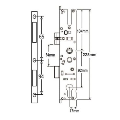 Maco GTS MK3 Latch & Dead Bolt Genuine Multipoint Gearbox - Lift Lever - Image 2